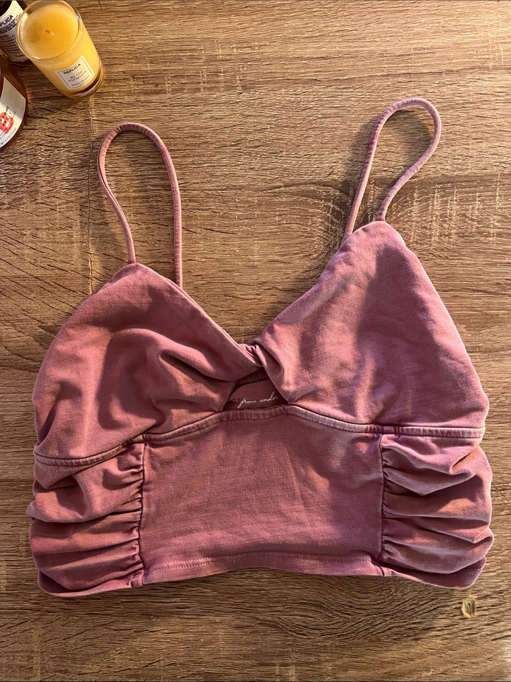 Urban Outfitters Dusty Rose Ruched Bralette Cami